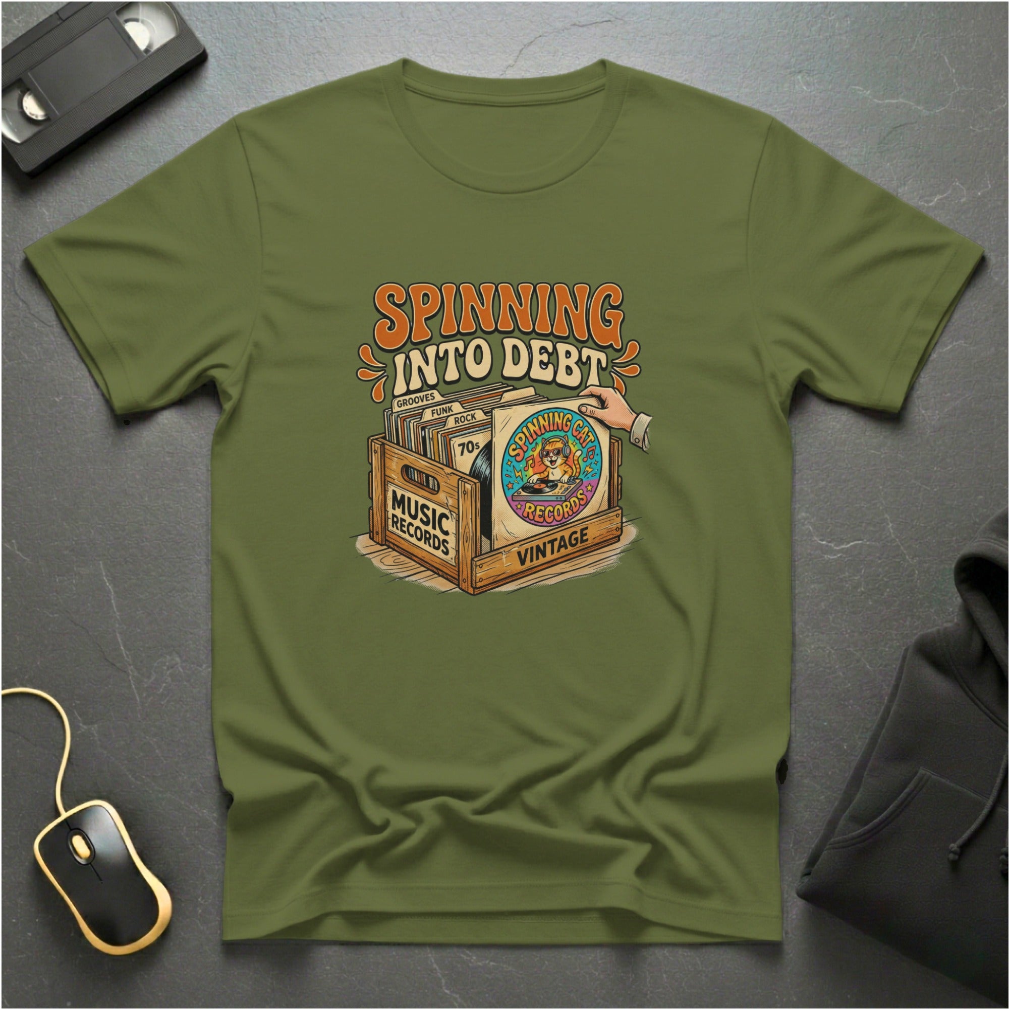 Spinning Into Debt T-shirt